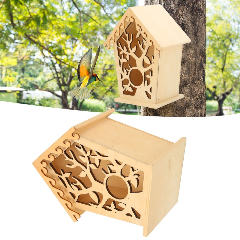 Bird Nests Hollow Tree Leaves Patterns Bird House Bird Cage