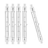 Jaenmsa R7S Bulbs, 5 Pack Halogen Bulbs R7S T3 118mm 150W 120V, J Type Halogen Light Bulb with Long Lifespan, 120 Volt Double Ended Light Bulbs for Work, Security, Landscape Lights, Dimmable, 4.6 Inch