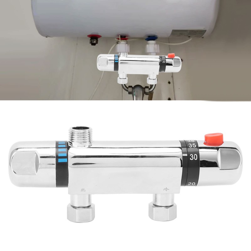 Luqeeg Thermostatic Mixing Valve - DN15, Stainless Steel, Surface Mounted,