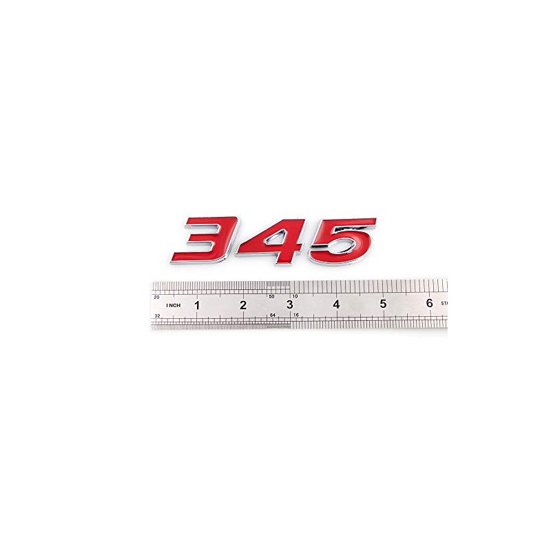 2Pcs 345 Emblems 3D Nameplate Premium Car Badge Decal Replatement