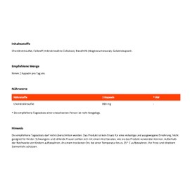 GymBeam GymBeam Chondroitinsulfat (Kapseln) - 800 mg Chondroitin pro Tagesdosis, Nahrungserg?nzungsmittel fr Gelenke, in Kapselform, ideal fr Sportler, Aktive und ?ltere, Gelenkschutz und Knochengesundheit