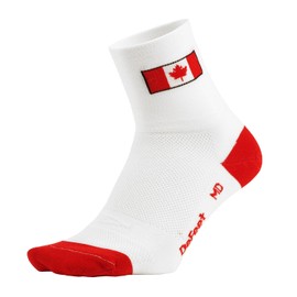DEFEET - Aireator - Canada Flag, 3" Cuff, Cycling, Running, Walking, Everyday (Large, L)
