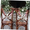 CORHAD Wedding Chair Back Sign Mr Mrs Decor Elegant Registry