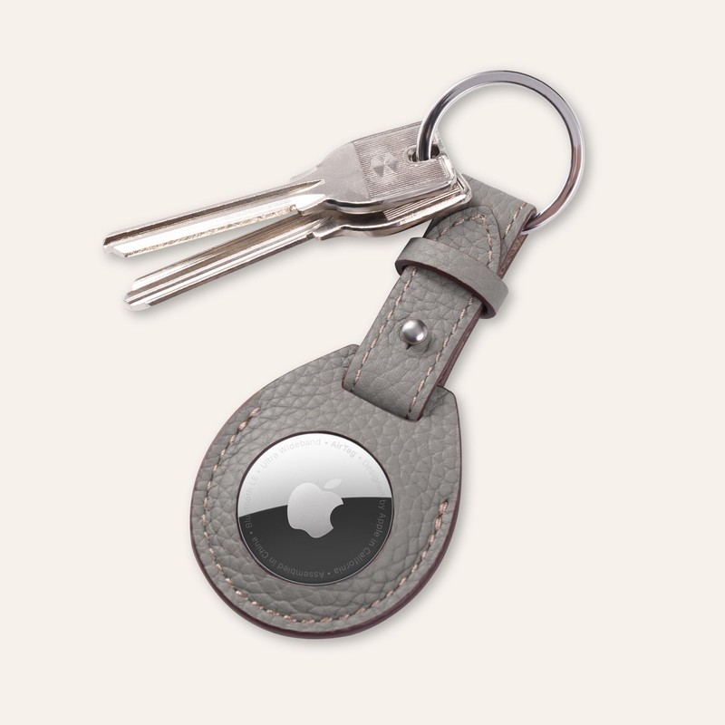 COGURE COPAT-K Charm Keychain, AirTag Case, Genuine Leather, Air Tag
