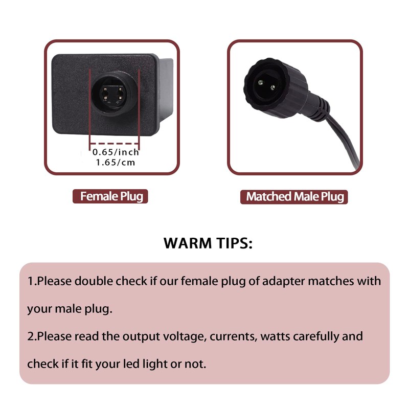 2000mA Replacement Adaptor for 8-12ft Yard Inflatable, 2A 12V Adapter