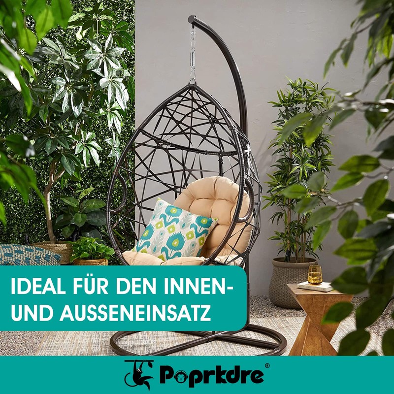 Poprkdre Swing Spring Steel Spring, Hanging Chair with 2 Carabiner