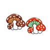 PLpatch Set of 2 Tiny. Mushroom with Polka dot Cute