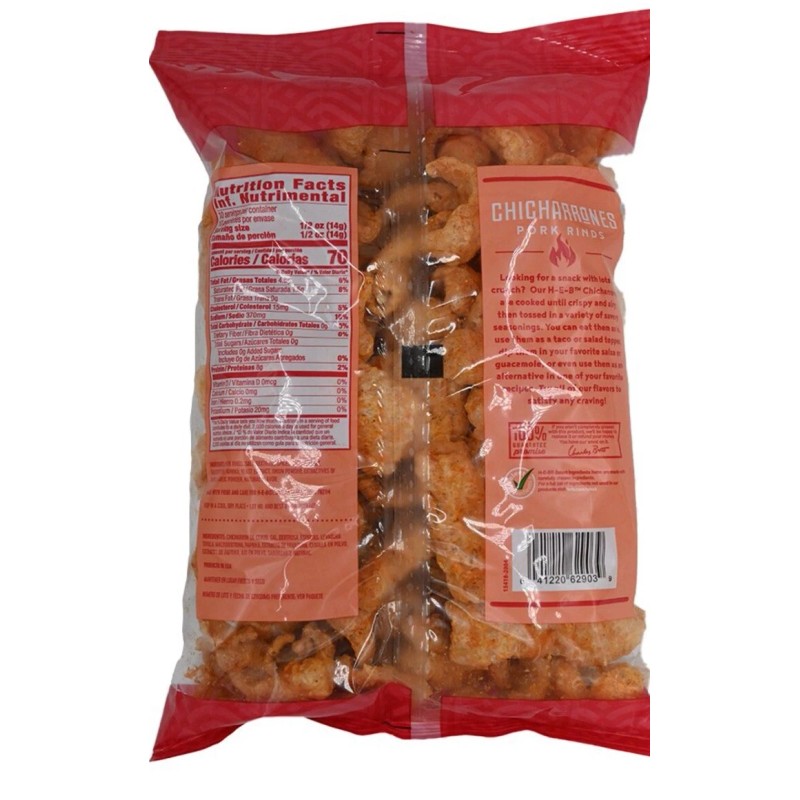 HEB 1 Bag - H-E-B Chicharrones Pork Rinds - Hot