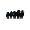 As One 3-7380-01 Inner Gloves, Black, Overlock, Polyester, LL, 10