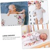 SHOWERORO Flannel Baby Photography Background Blanket Soft Fluff Absorbent Breathable
