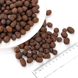 Okllen 6.5 LBS Organic Expanded Clay Pebbles, 11-14mm Hydroponic Drainage Organize Rocks, Ceramsite Grow Media for Potted Plants, Orchids, Aquaponics and Other Gardening Essentials, Leca for Plants