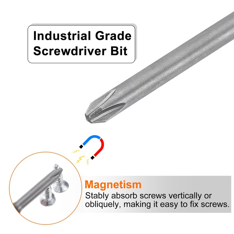 QUARKZMAN Pack of 2 #2 Phillips Screwdriver Bits PH2 1/4