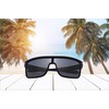 SQUAD Sunglasses for Men Rectangular Oversized Frame Black Pair Lens