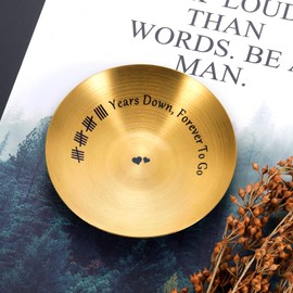 19th Anniversary Bronze Gifts - 19 Year Bronze Anniversary Wedding Gifts for Husband Wife 19th Anniversary Jewelry Tray, 19 Years Anniversary Decorations for Him Her Bronze Gifts for 19 Anniversary