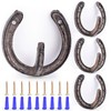 4 PCS Coat Hooks Cast Iron Wall Hooks Horseshoe Hooks