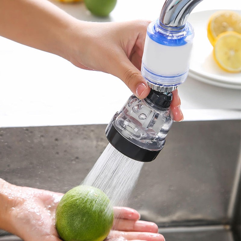 Pack of 3 Water Filter Tap 360° Rotatable, Transparent, with