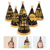 LUOZZY 24pcs Happy New Year Party Hats Decoration Paper Cone