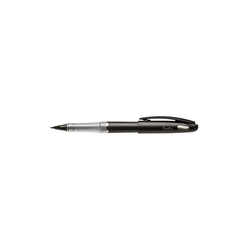 Pentel TRJ50-AO Tradio style spring pen/stylo, Pen colour black