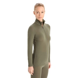 Icebreaker Women's Merino 175 Everyday Long Sleeve Half Zip Thermal Top - Loden - Medium
