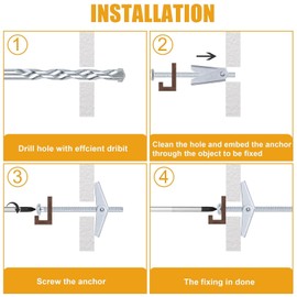 Assorted 24 Pcs Toggle Bolt and Wing Nut Kit for Hanging Heavy Items on Drywall - 1/8 Inch, 3/16Inch, 1/4Inch