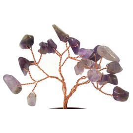 Needzo Oriental Plastic Purple Tree Figurine, 3 1/2 Inch