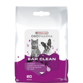 VERSELE-LAGA - Oropharma Ear Clean Cat & Dog - Cleaning Wipes for Dogs and Cats for Ears - Based on Natural Extracts - 20 Wipes
