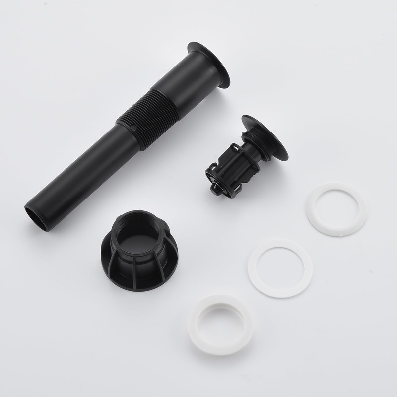 TIORIY Vessel Sink Drain Without Overflow, Plastic Bathroom Pop up