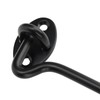 MANCHAP 4 Pack 10 Inch Black Cabin Hook and Eye