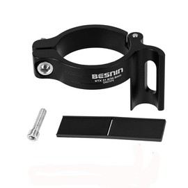 BESNIN Chain Guard Converter or Bicycle front derailleur converter for Chain Guard Install Suitable 28.6MM/31.8 to 34.9MM bike frame (black, 31.8/34.9MM)