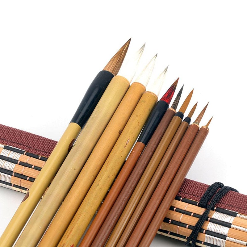 CENPEK 10 Piece Set Excellent Chinese Calligraphy Brush Kanji Japanese