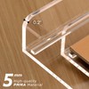 SANRUI 2 Tier Acrylic Stackable Paper Letter Tray, Vertical A4