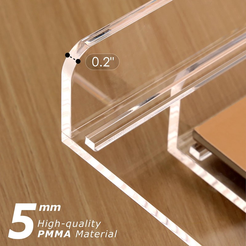 SANRUI 2 Tier Acrylic Stackable Paper Letter Tray, Vertical A4