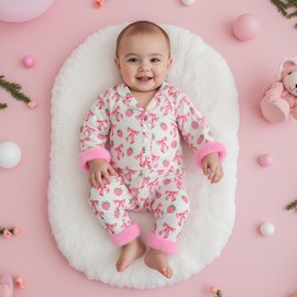 Kuriozud Western Toddler Kids Girl Satin Silk Pajamas Little Girl Feather Trim Sleeve 2 Piece Pajama Set Fall Nightgown Pjs (A-Pink, 6-12 Months)