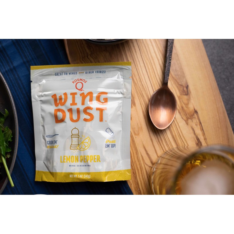 Kosmos Q Lemon Pepper Seasoning Wing Dust, Lemon Pepper Powder