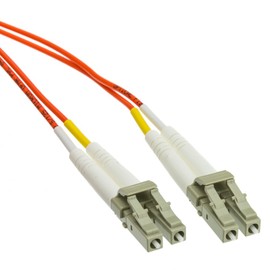 CableWholesale Fiber Optic Cable, 2 Meter (6 feet) LC to LC Lucent Connector Duplex 62.5/125 OM1 Multi-Mode Fiber Optic LC-LC Optical Connection Cable
