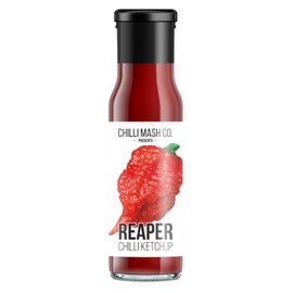 Carolina Reaper Chilli Ketchup | Chilli Mash Company | World's Hottest Chilli Ketchup - Extremely Hot | Vegan and Vegetarian Friendly | 250 ml