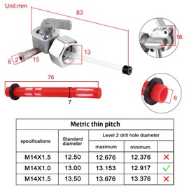FLYPIG M14*1 Fuel Valve Petcock for Honda XR80 XR100 XL80 XL100 XL125 CB125 TLR200 CM185T CM200T NA50 NC50 16950-GF6-015