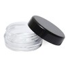25 Pcs Mini Black 3ml 3gram Cosmetic Jars Plastic Empty