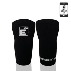 Element 26 Agility Knee Compression Sleeve - 1 Pair (3mm) Compression Knee Sleeve - Knee Support for Working Out - Running & Weight Lifting Knee Sleeves | For Men & Women (Medium, Black)