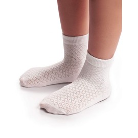 Toddler Kids Boys Girls Breathable Cotton Crew Socks, White Toddler Socks,3-5T (5 Pairs)