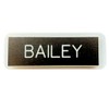Navy Name Tag, Plastic, Black (Magnetic Pin Posts)