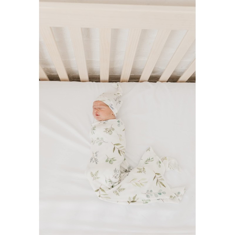 Copper Pearl Gorro de bebé con nudo superior elástico suave