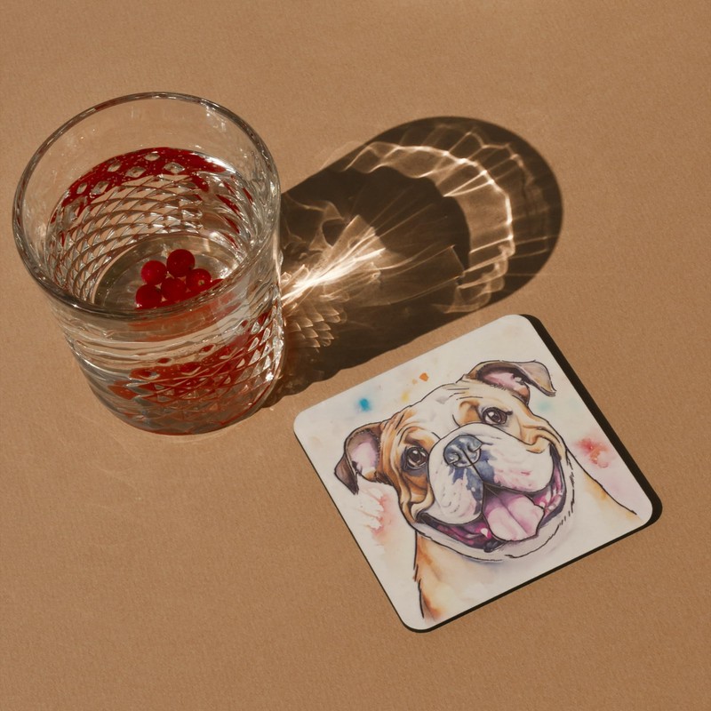 Art of Arora 2952 Bulldog Ceramic Coaster 10 x 10cm
