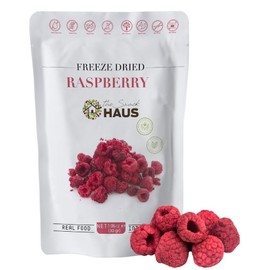 The Snack Haus Freeze-Dried Raspberries, All-Natural, No Preservatives, Vegan, High Fiber, Plant-Based Snack, GMO Free, No Added Sugar, Perfect for Yogurt, Smoothies, Oatmeal, 1.06 oz Pack