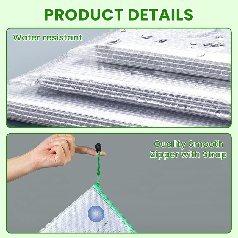 NICKLIN Pack of 6 Document Wallets A4 Document Folder Transparent