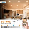 VOLISUN 12 Pack 6 Inch 5CCT Recessed Light with Night