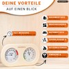 WASSERFELD® Sauna Thermometer Hygrometer [2in1 Funktion] Präzises Saunathermometer für eine