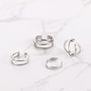 Kakonia 4Pcs S925 Sterling Silver Earring Cuffs for Women, Ear