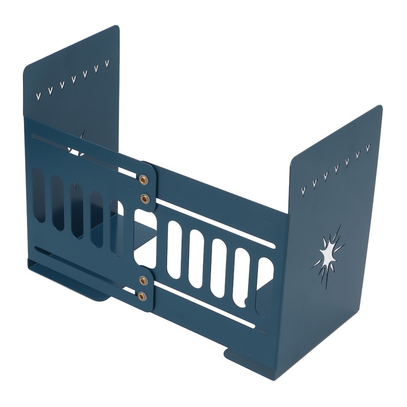 Retractable Book Ends Blue Sturdy Durable High Stability Retractable Elegant