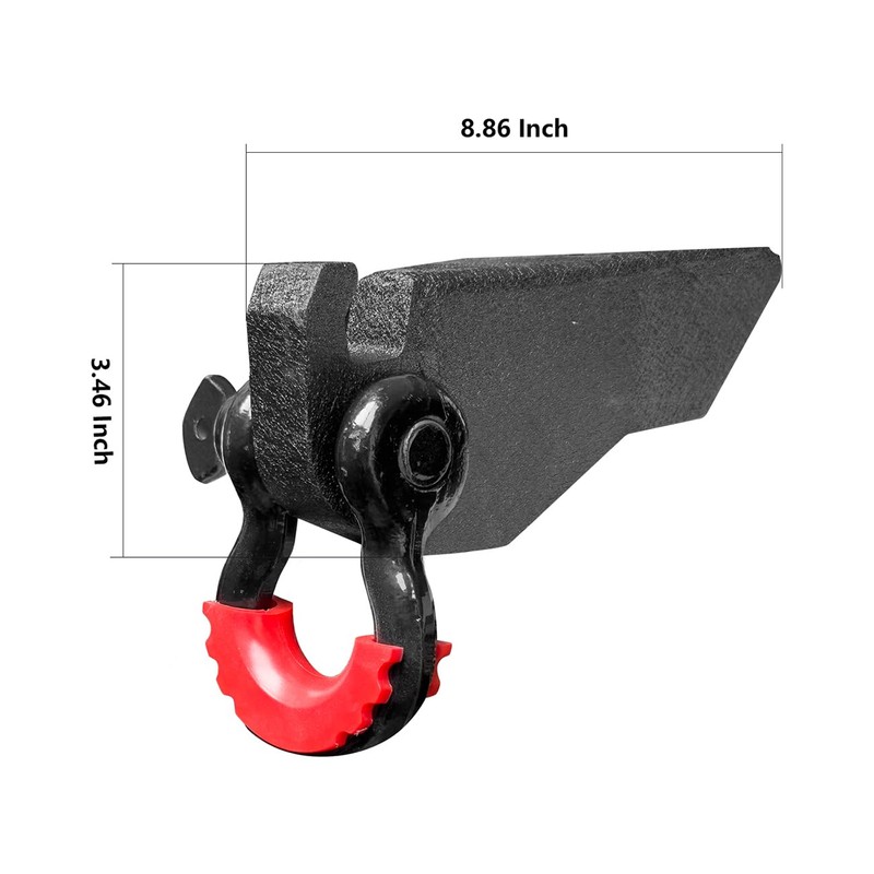 Vijay Front Tow Hook Mount Bracket and D-Ring Fits 2007-2021